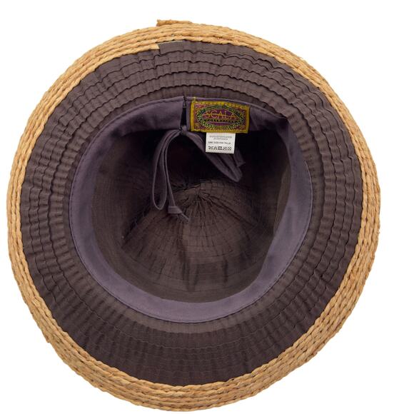 Scala Ribbon Textured Raffia Classic Resort Vacay Beach Pool Sun Hat Women's O/S - Picture 6 of 7